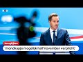TERUGKIJKEN: persconferentie minister De Jonge na Ministerraad