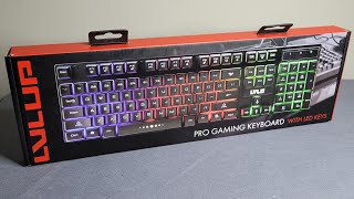 LVLUP Pro Gaming Keyboard with LED Keys Unboxing & Review