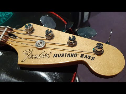Fender Mustang Short Scale PJ Bass Artist Owned by The Darkness - Album Played! image 21