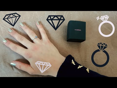 Unboxing 9ct White Gold Ring with Diamonds and Tanzanite