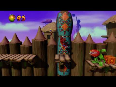 Walkthrough FR l Crash Bandicoot 1 N'Sane Trigoly l Stage 34 The Great Gate Pour Gemme