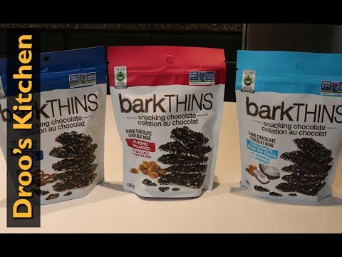 Trying Bark Thins Snacking Chocolate - Almond, Pretzel and Coconut