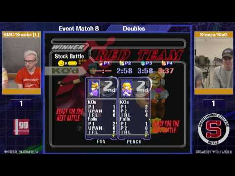 Event Match 8: BMC/Snacks! (Peach/Fox) vs Stango/SluG (Marth/Fox) - Grand Finals