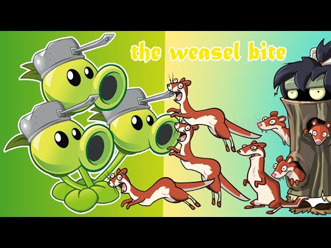 Attack weasel,Plants Vs Zombies 2 Threepeater Mastery 200 VS 100 Ice Weasel