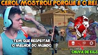 🤩CEROL MOSTOU PORQUE É O REI DA RANQUEADA E LEVOU O MAPA INTEIRO FAZENDO 19 KILS🤩