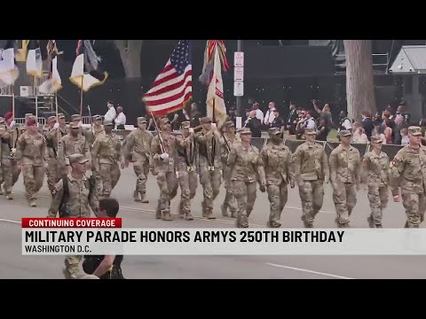 Military parade in Washington D.C. honors U.S. Army's 250th birthday