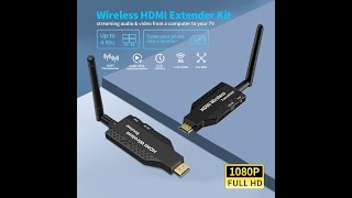 iPazzPort Wireless HDMI Transmitter and Receiver, 165ft Range, Plug&Play, 2.4/5GHz 1080P HD Extender