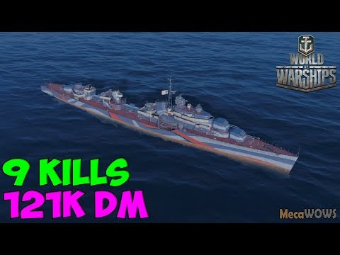 World of WarShips | Kiev | 9 KILLS | 121K Damage -  Replay Gameplay 4K 60 fps