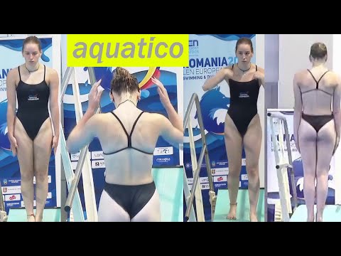 Diver Tilly Brown (Great Britain)  at LEN 2022 Bucharest - 1m Preliminary, Final | Beautiful diving
