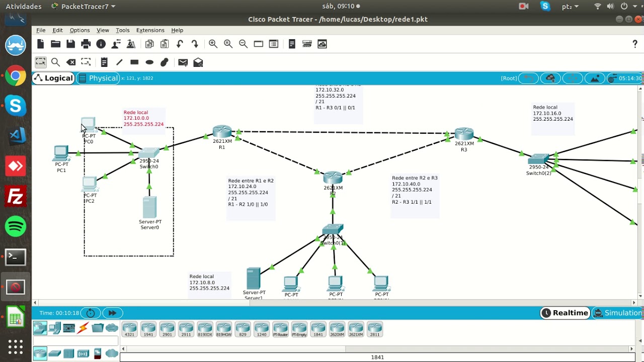 ROTEAMENTO ESTÁTICO COM SICO PACKET TRACER