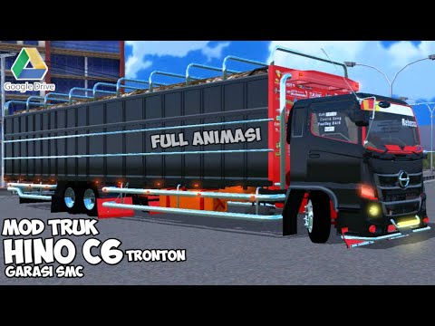 Share Mod Truk Hino C6 Tronton Full anim Terbaru!! || mod bussid terbaru 2020