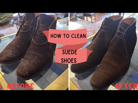 How to clean suede shoes.