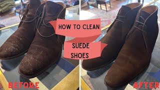 How to clean suede shoes.