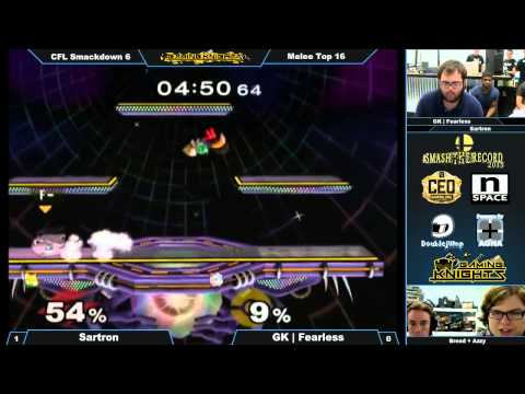 CFL Smackdown 10/25 - Sartron vs  Fearless - Melee Top 16
