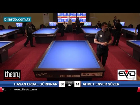 HASAN ERDAL GÜRPINAR & AHMET ENVER SÜZER Bilardo Maçı - 2018 VETERANLAR 1.ETAP -1. Tur