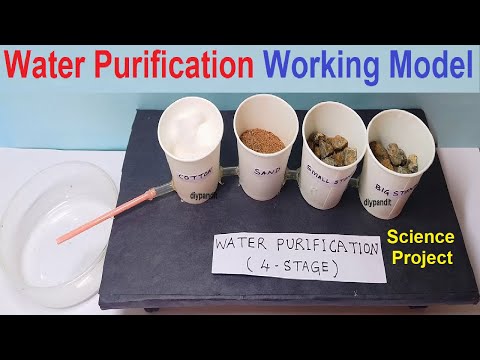 waste water purification working model for school science project exhibition DIY pandit