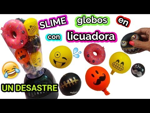 🎈SLIME CON GLOBOS EN LA  LICUADORA Video