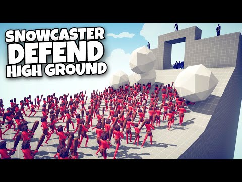 SNOWCASTER DEFENDS HIGH GROUND VS EVERY UNITS - Totally Accurate Battle Simulator Modded