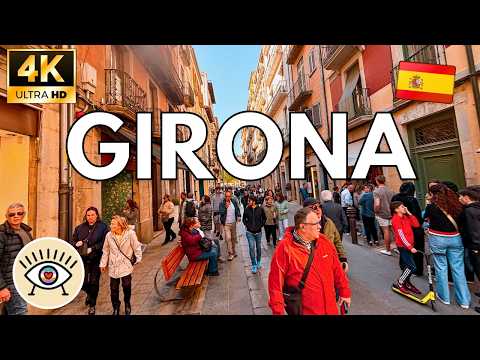 GIRONA, Spain 4K Walking Tour | 2,000 years of history in a WALK through Catalonia ❤️