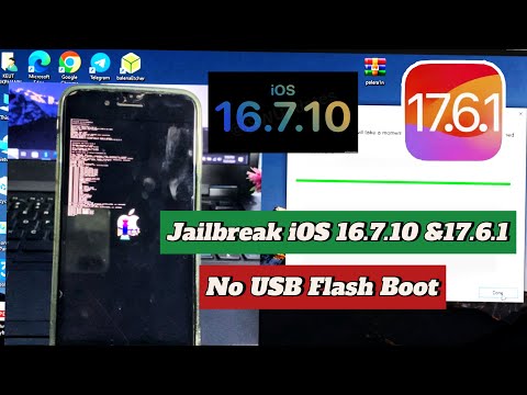 Jailbreak iOS 16.7.10 & iOS 17.6.1 | No USB Flash Boot on Windows | iOS 17.6.1 installed no PC