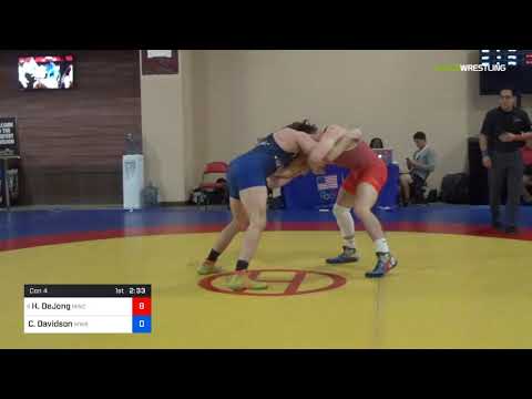 2018 Marine Corps US Open/UWW Junior Freestyle 97 Con 4 - Hunter DeJong (MWC ) Vs. Cale Davidson (