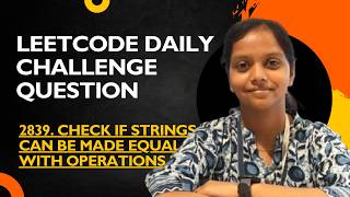 YouTube video 'Leetcode | 2839  Check if Strings Can be Made Equal With Operations I | Java | Simple Trick'