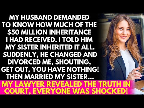 My husband demanded to know my share of the $50M inheritance. I said my sister got it all.