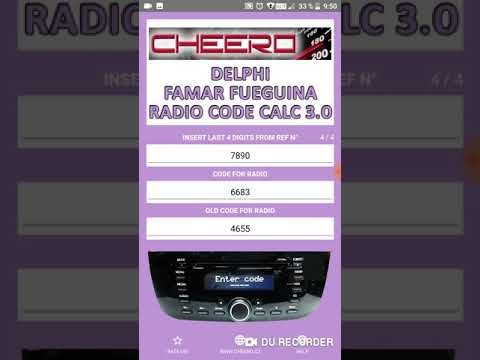 RADIO CODE for DELPHI FAMAR