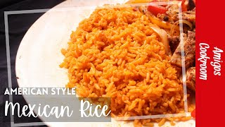 Traditional Mexican Rice recipe | How to make Spanish Rice | Quick rice recipe with Chicken Fajita