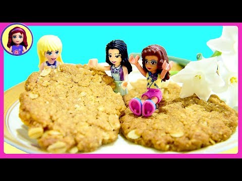 Lego Friends in the Big World - How to Bake Easy Anzac Cookies (with Millie too!)