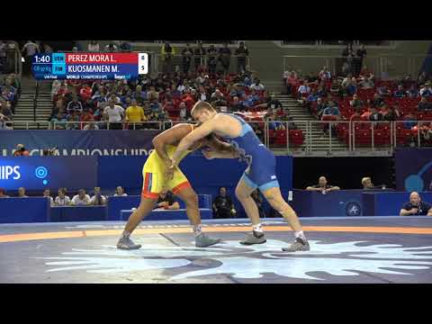 1/16 GR - 97 kg: L. PEREZ MORA (VEN) v. M. KUOSMANEN (FIN)