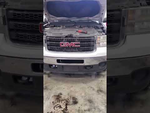 GMC getting a new look headlight install #sierra #duramax #diesel #chevy #truck