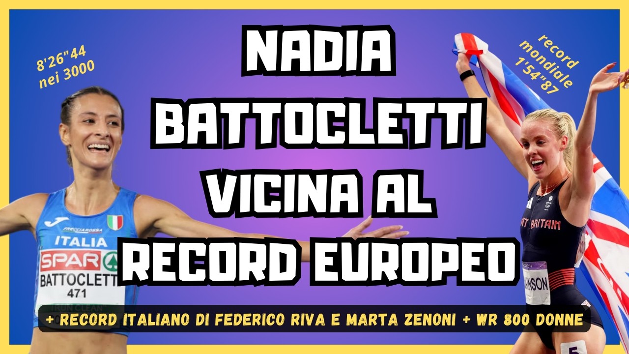 Battocletti, Riva e Zenoni record italiano + record mondiale negli 800 donne indoor [atletica]