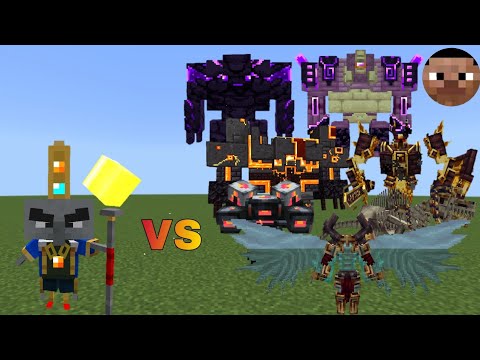 Arch Illager vs L Ender Cataclysm Bosses | Minecraft Java | Mob Battle