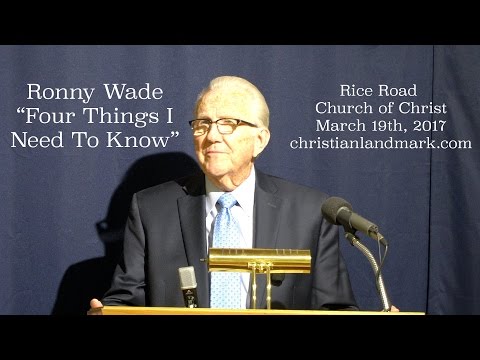 Ronny Wade - Four Things I Need to Know