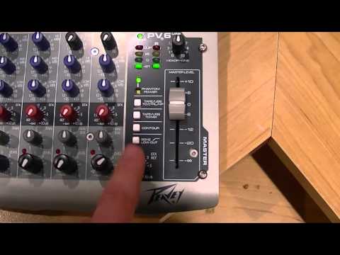 Peavey PV6 USB 6 Channel Mixer 2010s - Grey image 11
