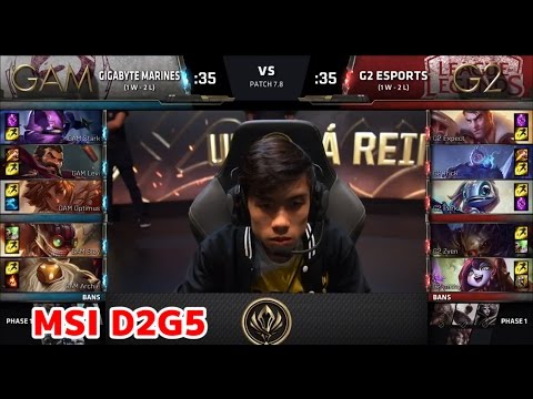 MSI 2017 グループステージ | GAM vs G2 | D2G5 | 日本語実況解説