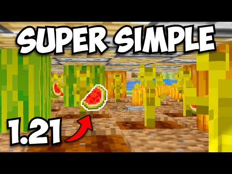 Minecraft's BEST Automatic Melon & Pumpkin Farm | 1.21 Tutorial — Minecraft farm tutorial thumbnail