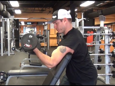 Scott Curls: 1 Arm Dumbbell &quot;Larry Scott&quot; Curls for MONSTER Biceps