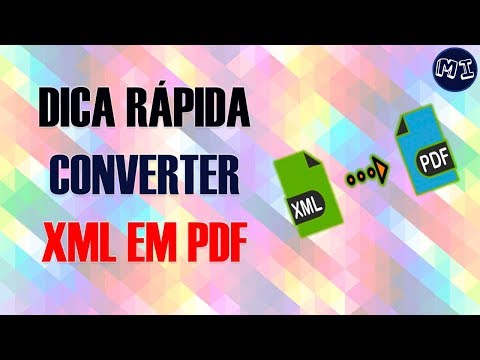 Vídeo: Converter XML em PDF: leitura e conversão