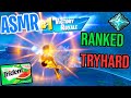 ASMR Gaming 🤩 Fortnite Ranked Tryhard Win! Relaxing Gum Chewing 🎮🎧 Controller Sounds + Whispering💤