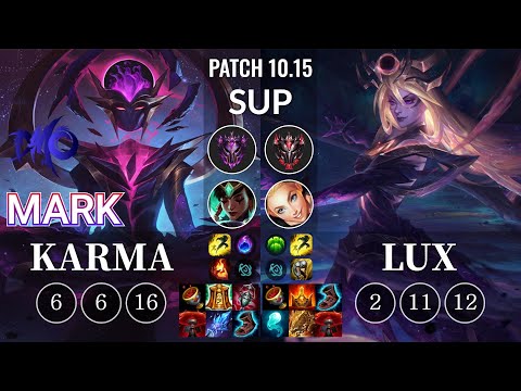 DMO Mark Karma vs Lux Sup - KR Patch 10.15