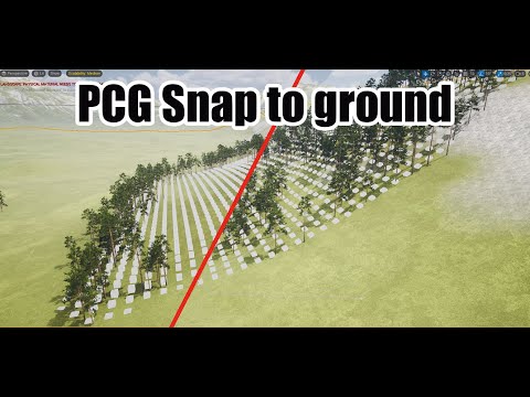 UE 5.2 Snap PCG points to surface