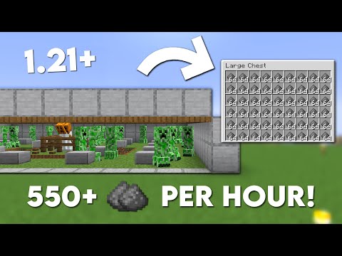 Minecraft Easiest CREEPER Farm Tutorial - 550+ Gunpowder Per Hour