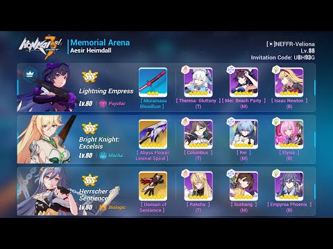 HI3 Memorial Arena EX- Heimdall 31893 (Failed) (LE HoS BKE) Breakdown