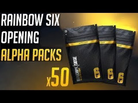 Rainbow Six Siege 50 Alpha Packs Opening BLACK ICE FIRST PACK