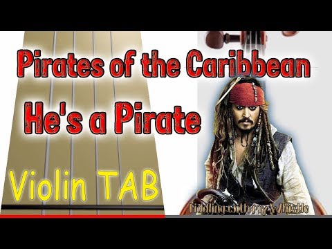 Pirates of the Caribbean - He's a Pirate - Violin - Play Along Tab Tutorial