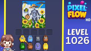 Pixel Flow Level 1026 Solution Walkthrough
