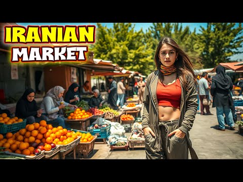 This Is Life in Iran  (4K Walk) Inside Juybar’s Market