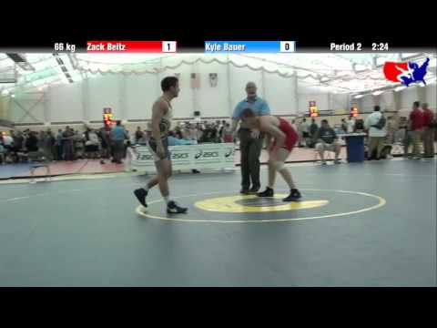 Zack Beitz vs. Kyle Bauer at 2013 ASICS University Nationals - FS